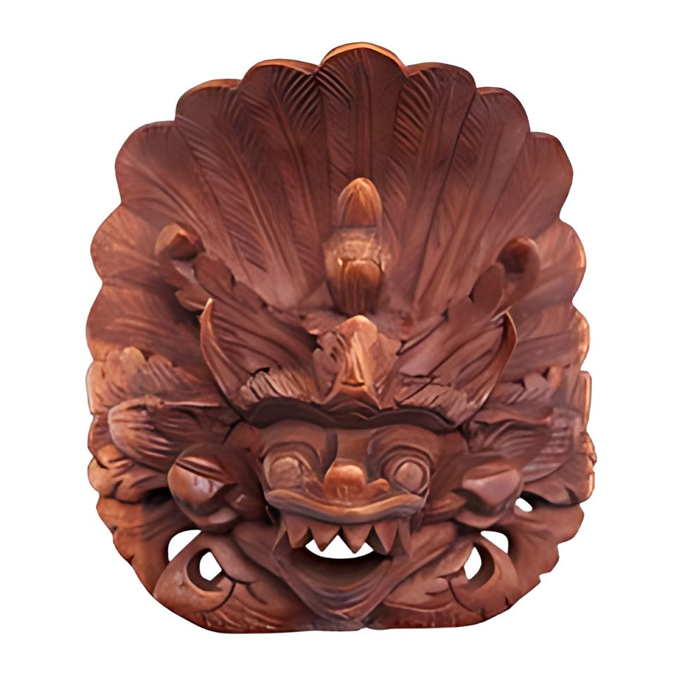 Balinese Carved Guardian Mask by Kazuri