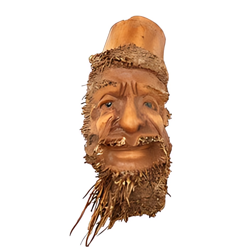 Balinese Bamboo Root Face Carving by Kazuri