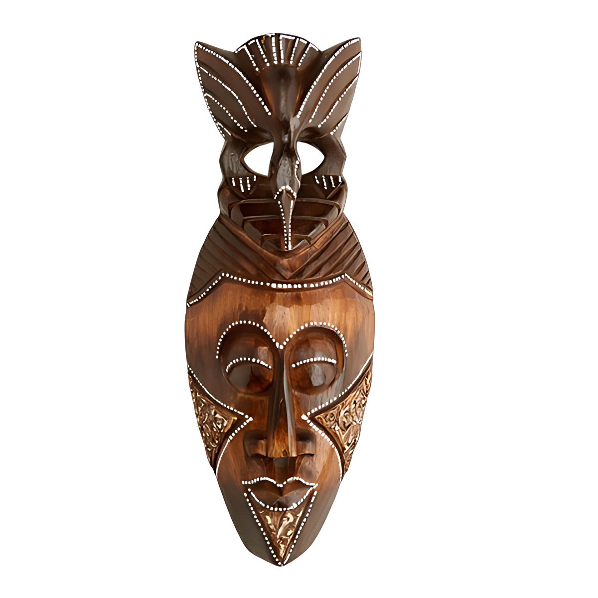 Balinese Carved Tribal Mask by Kazuri