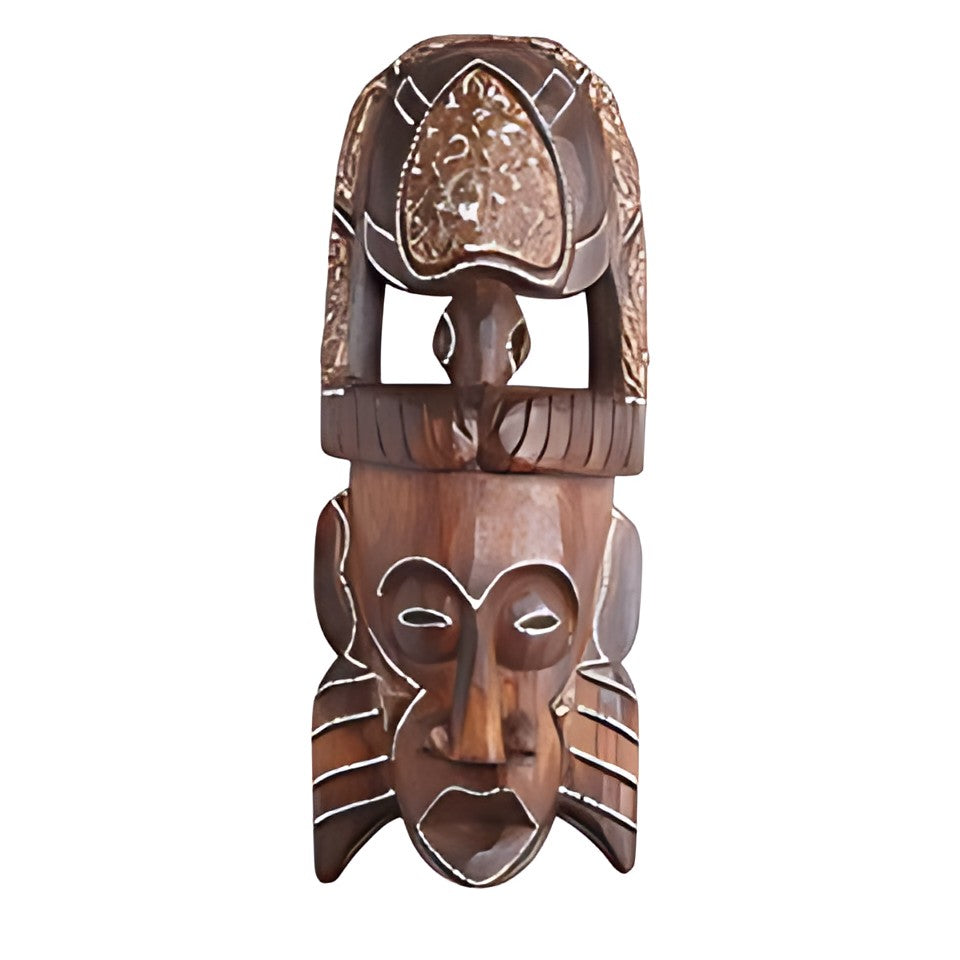 Balinese Carved Tribal Mask by Kazuri