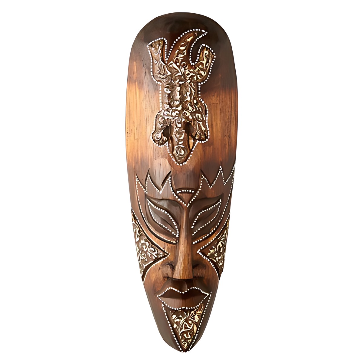 Balinese Carved Tribal Mask by Kazuri