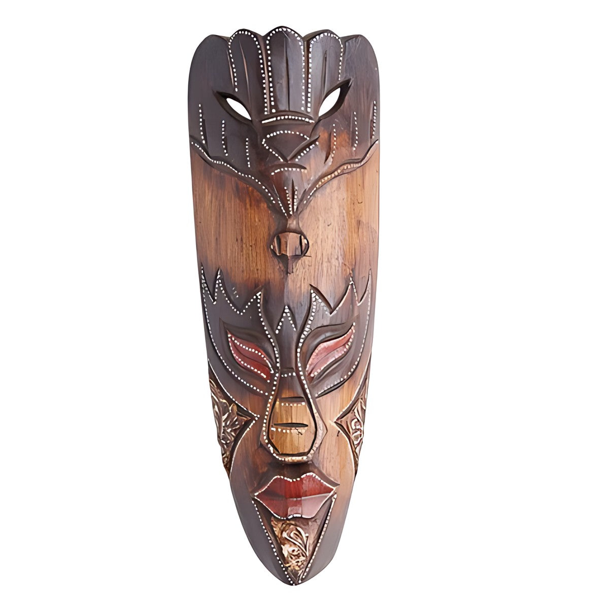 Balinese Carved Tribal Mask by Kazuri