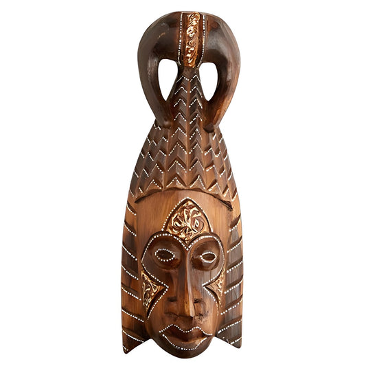Balinese Carved Tribal Mask by Kazuri