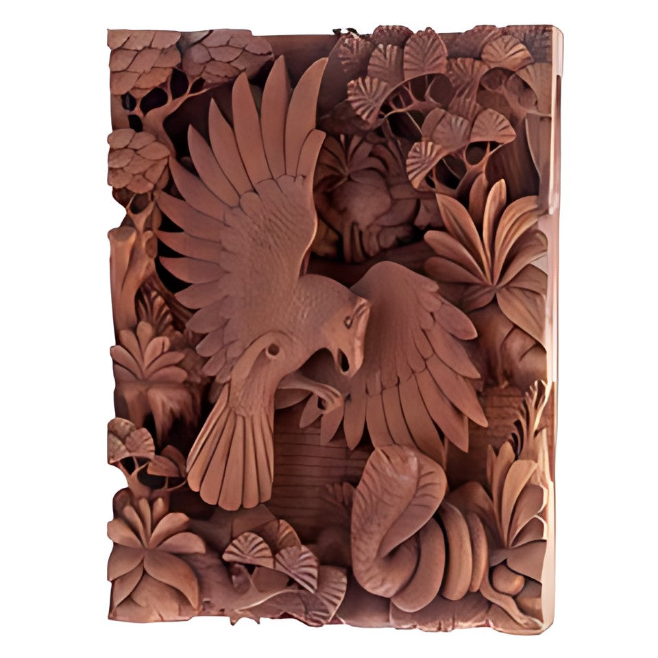 Balinese Carved Wood Bird Panel by Kazuri
