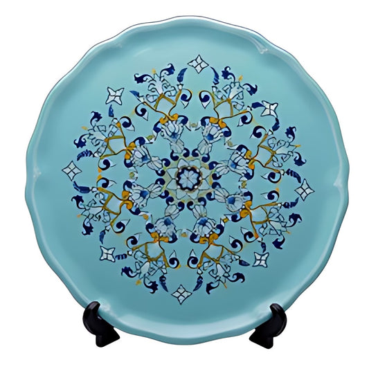 French Porcelain Plate with Stand by Kazuri