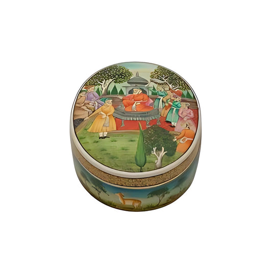Kashmiri Papier-Mâché Round Box by Kazuri