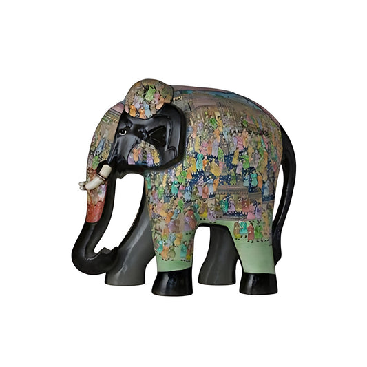 Kashmiri Papier-Mâché Elephant Sculpture by Kazuri