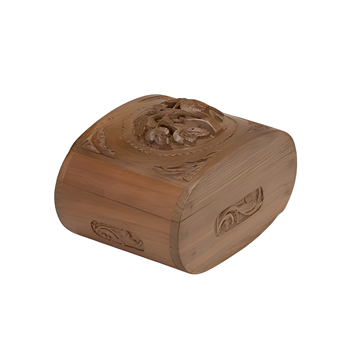 Kashmiri Walnut Wood Rounded Box by Kazuri