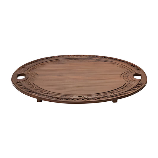 Kashmiri Walnut Wood Oval Serving Tray by Kazuri