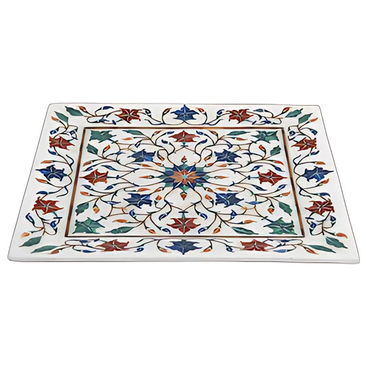 Marble Inlay Square Trivet by Kazuri
