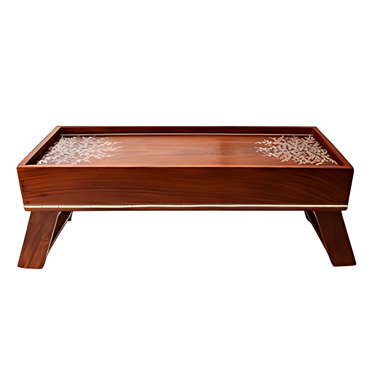 Wood Inlay Breakfast Tray on Legs by Kazuri