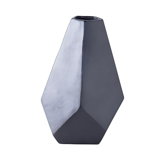 Longpi Black Pottery Faceted Vase by Kazuri
