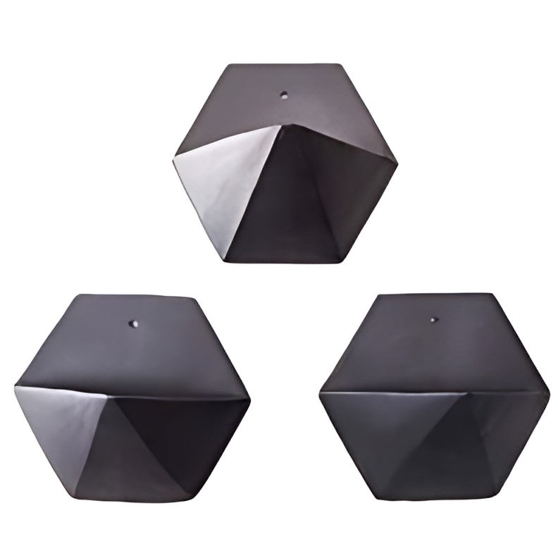 Longpi Black Pottery Faceted Hanging Planters by Kazuri