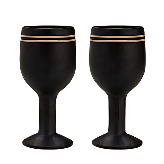 Longpi Black Pottery Goblets by Kazuri