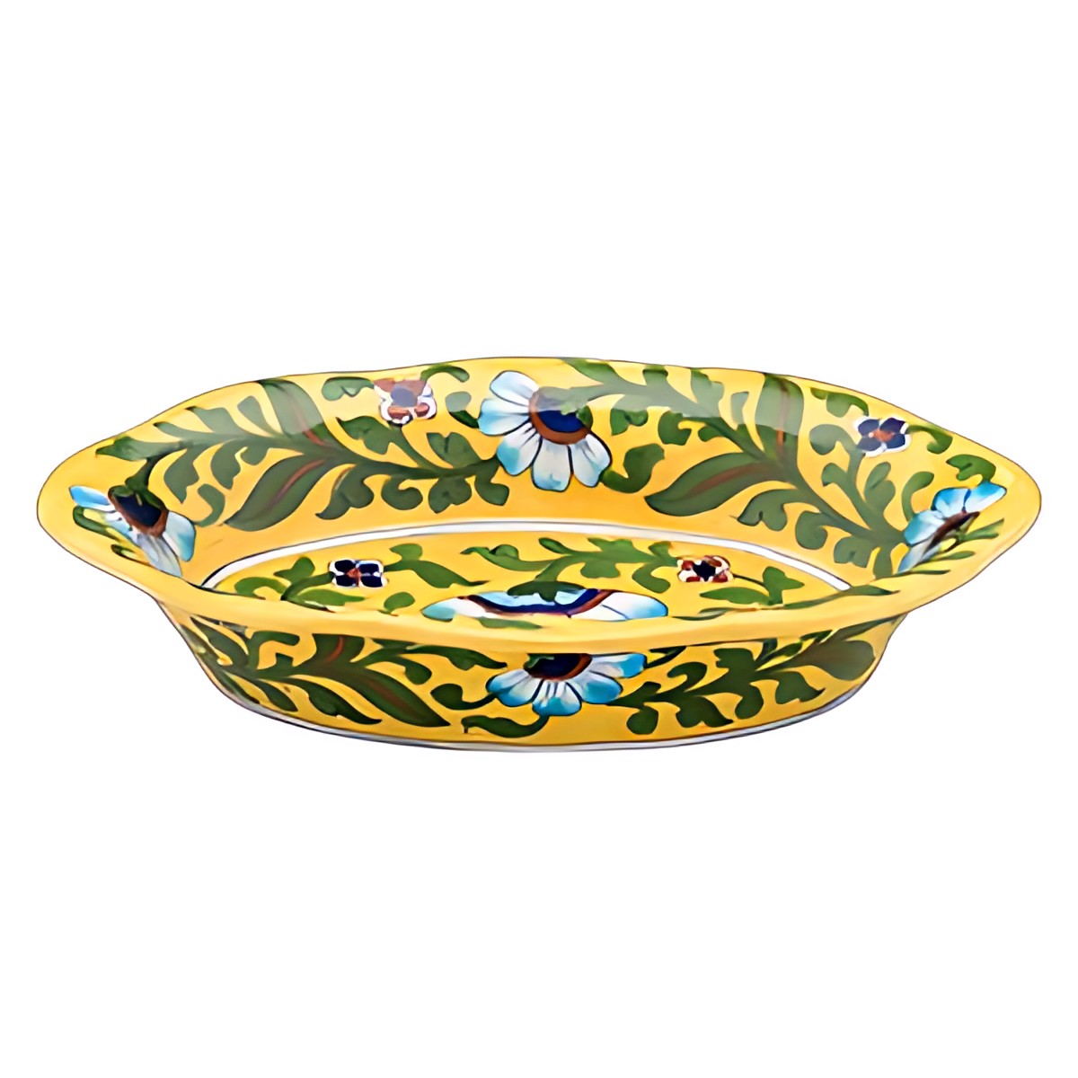 Blue Pottery Oval Dish by Kazuri