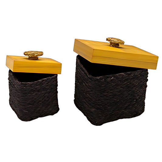 Sabai Grass Lidded Baskets by Kazuri