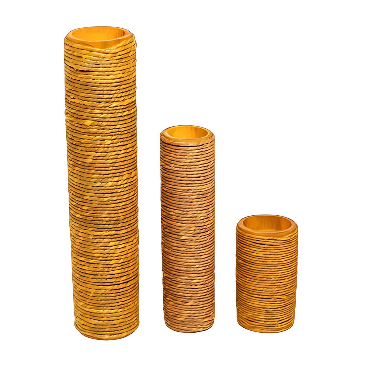Sabai Grass Pillar Candle Stands by Kazuri