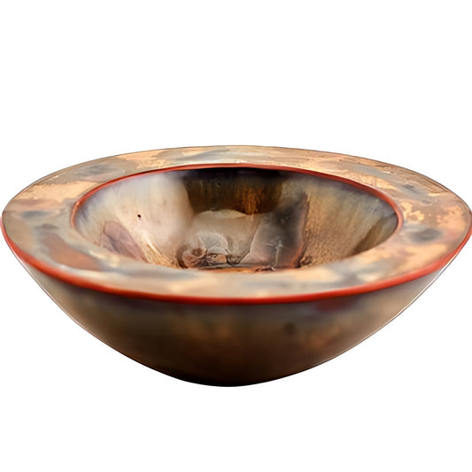 Crystalline Glaze Wide Bowl by Kazuri