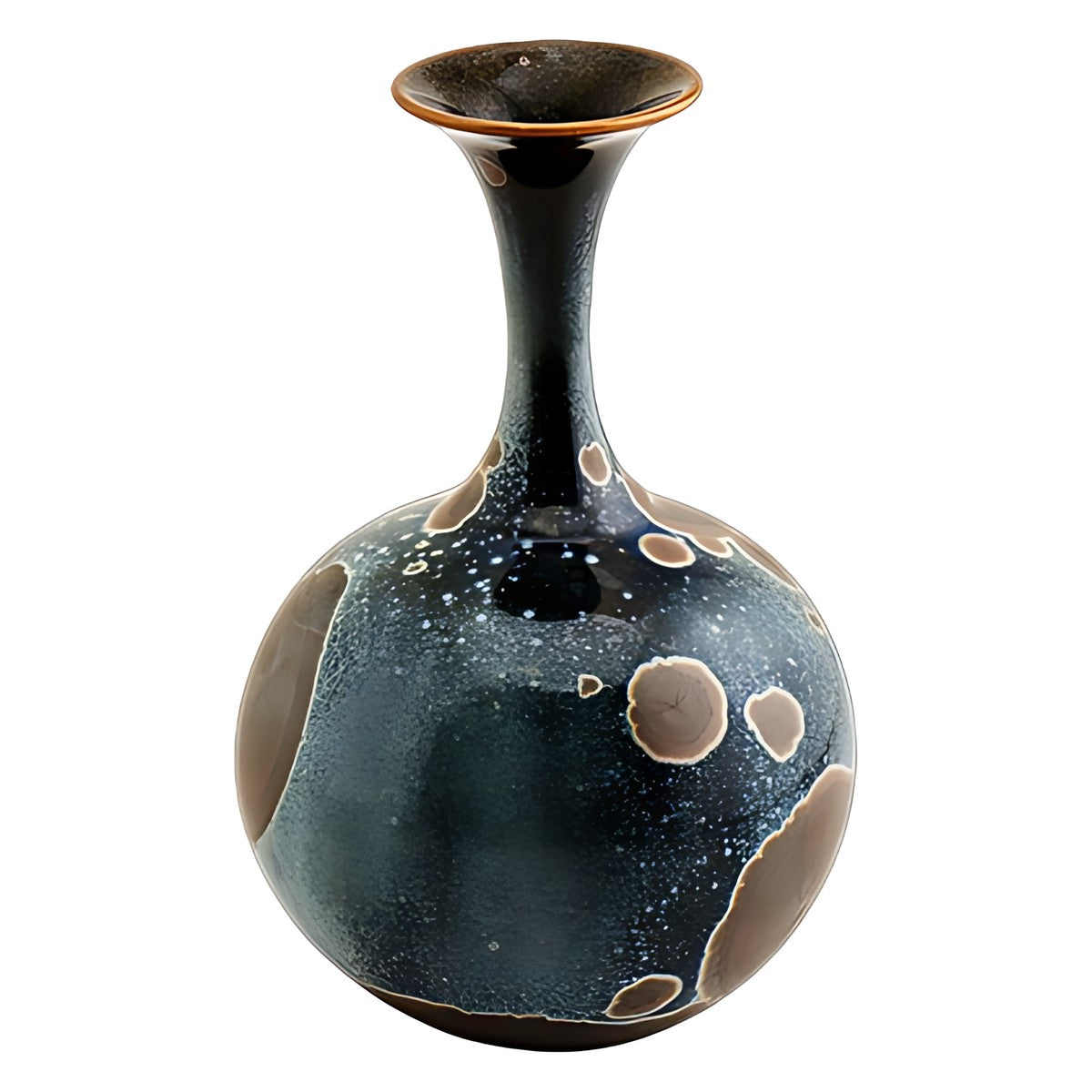 Crystalline Glaze Bottle Vase by Kazuri