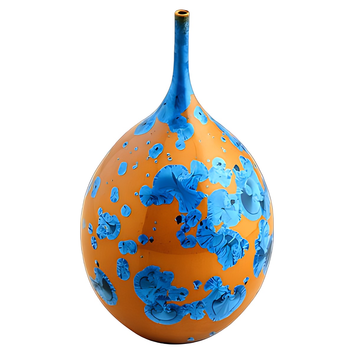 Crystalline Glaze Bottle Vase by Kazuri