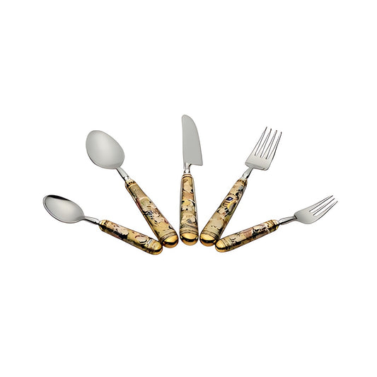 Benjarong Cutlery Set with Enamelled Handles by Kazuri