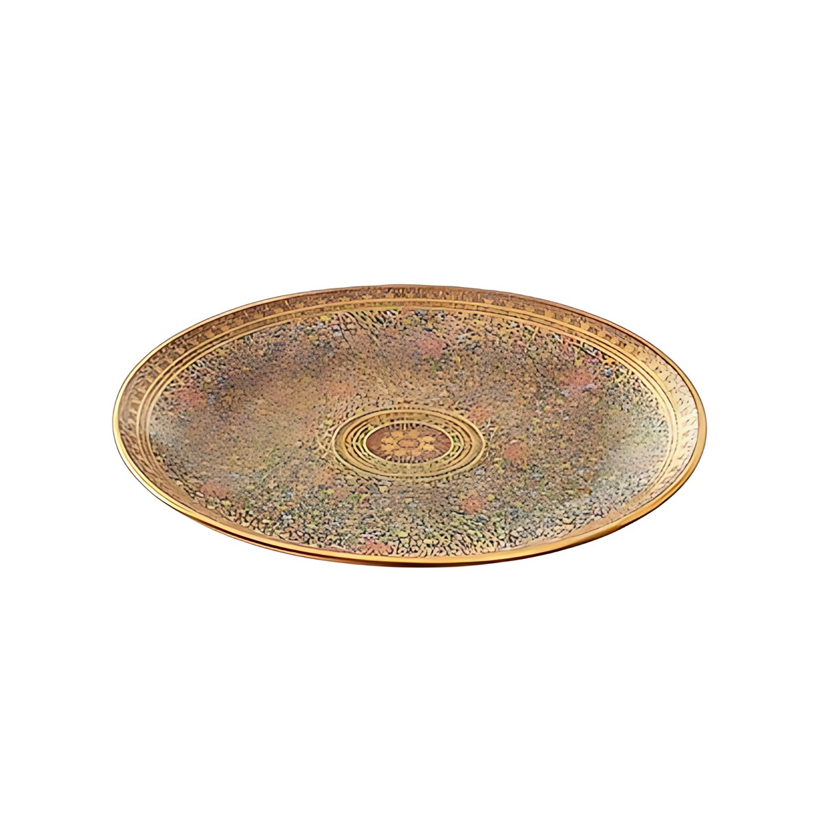 Benjarong Porcelain Round Tray by Kazuri