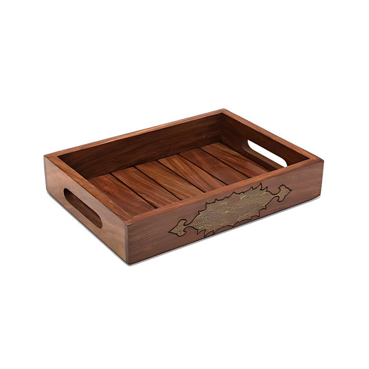 Taarkashi Slatted Serving Tray by Kazuri