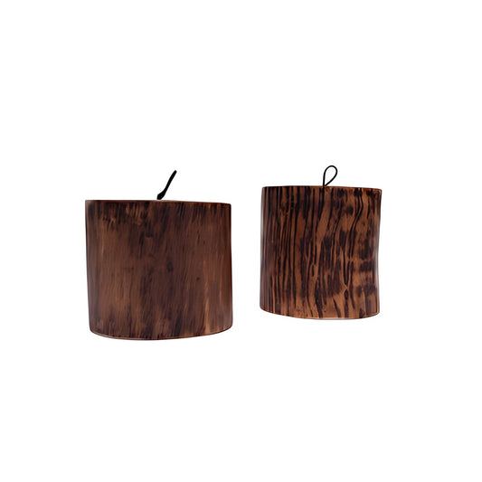 Rustic Wood Lidded Canisters by Kazuri