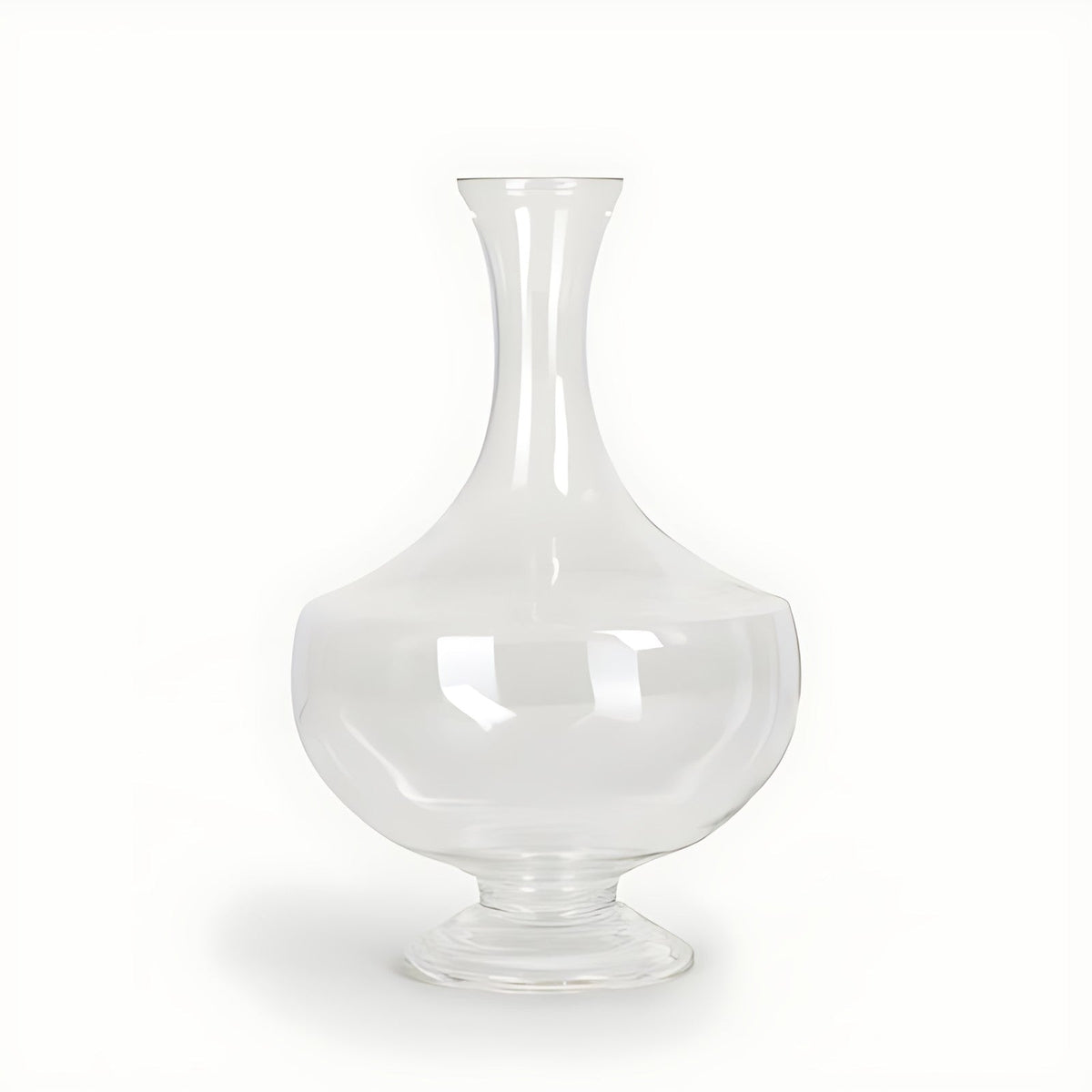 Hera Footed Clear Glass Decanter by Kazuri