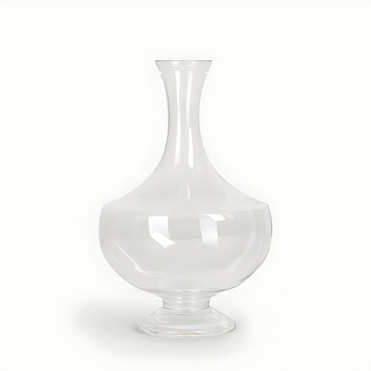 Hera Footed Clear Glass Decanter by Kazuri