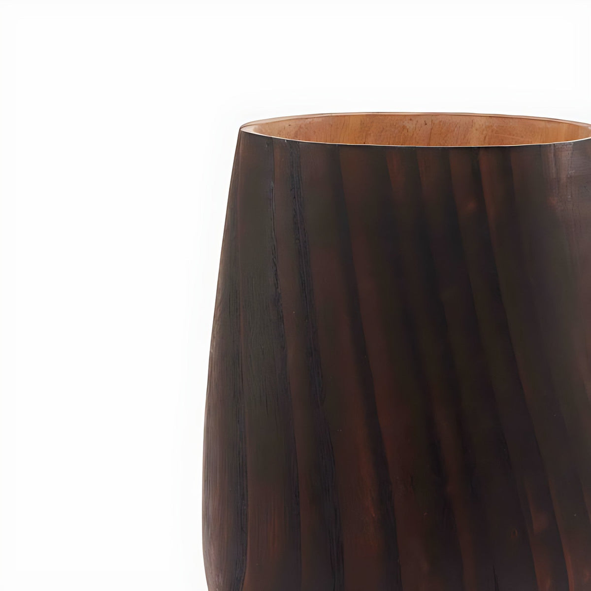 Hickory Dark Walnut Wood Vase by Kazuri, photo 2 of 4