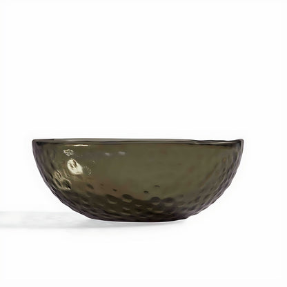 Hued Smoky Olive Glass Bowls by Kazuri
