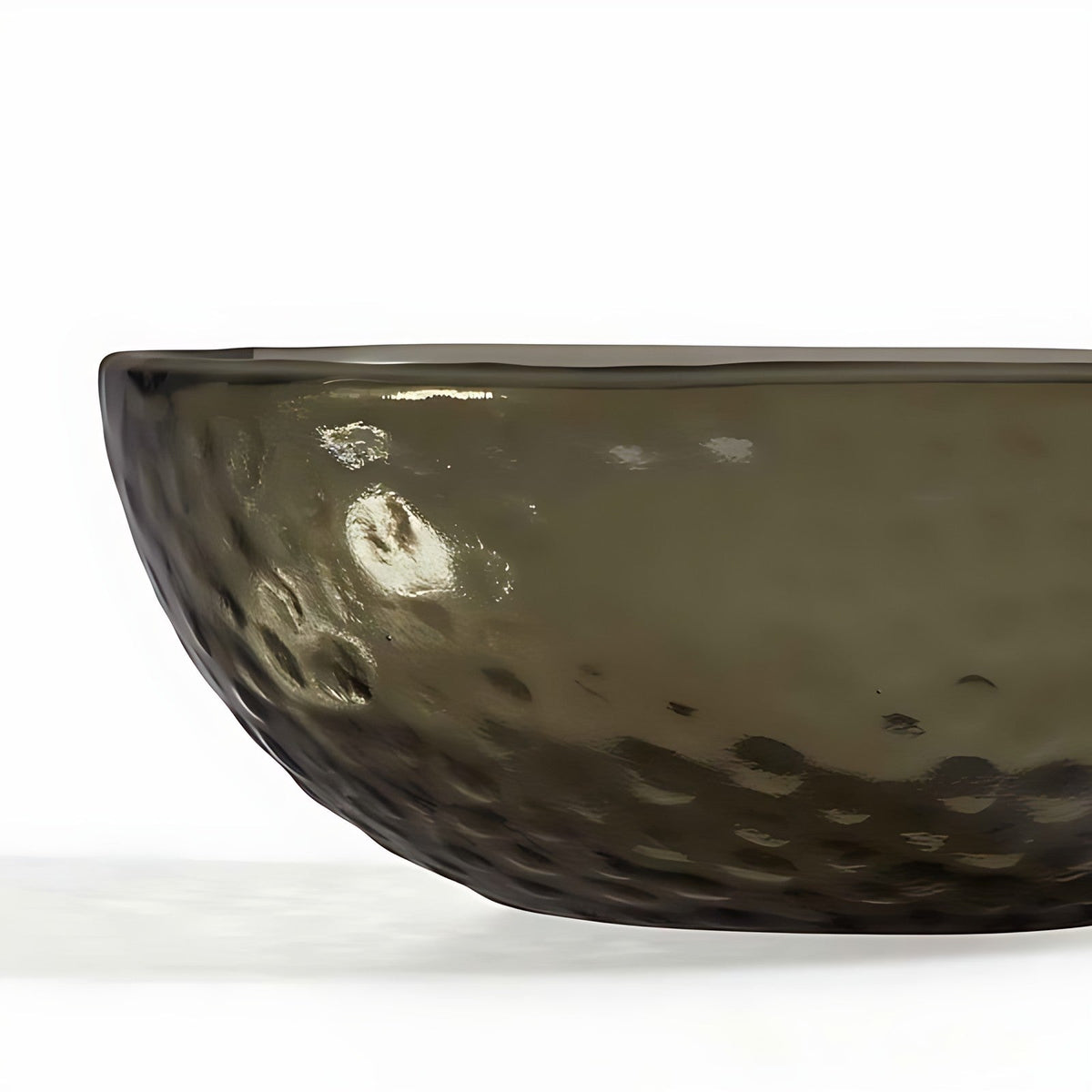 Hued Smoky Olive Glass Bowls by Kazuri, photo 2 of 4