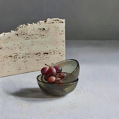 Hued Smoky Olive Glass Bowls by Kazuri, photo 4 of 4