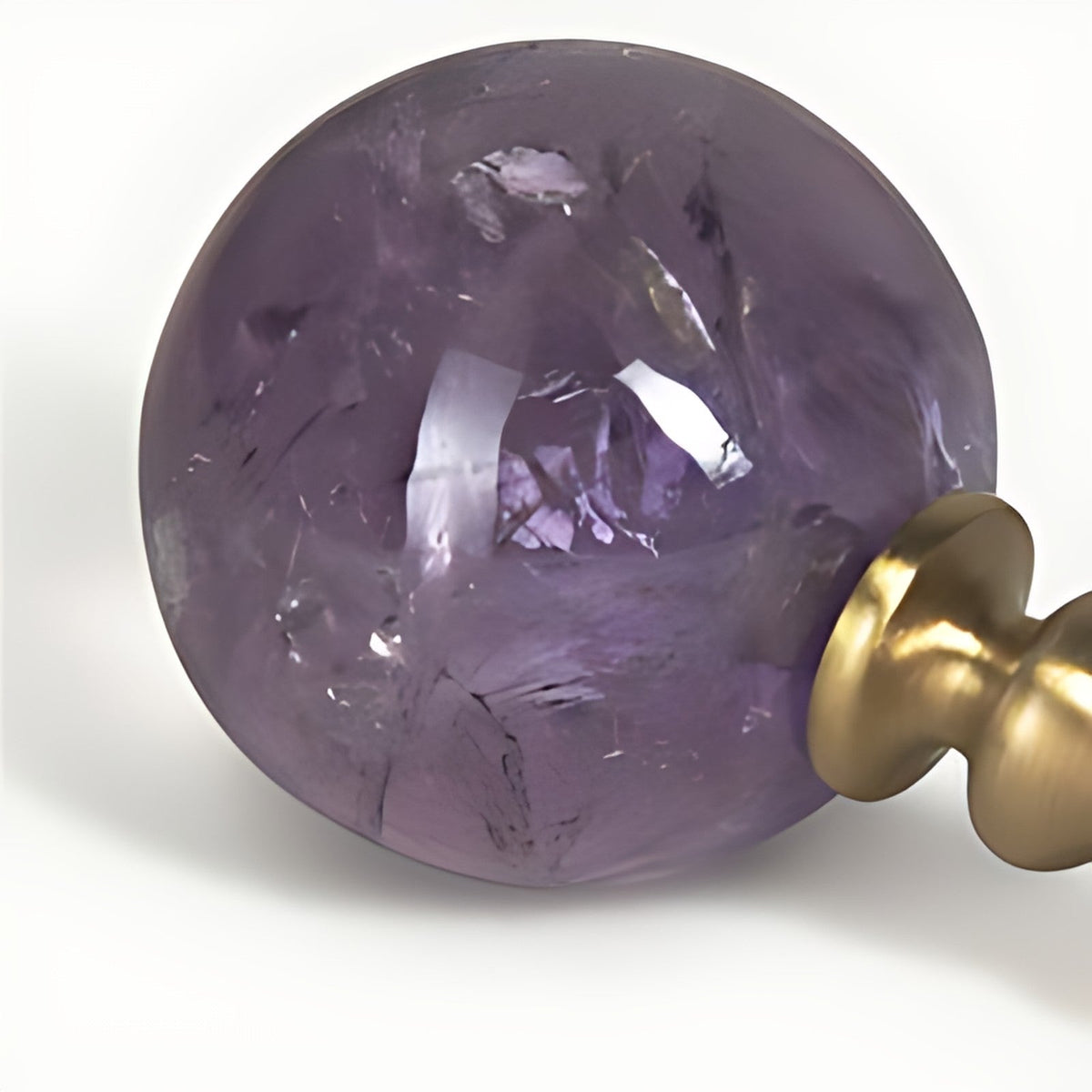 Juno Amethyst and Brass Bottle Stopper by Kazuri, photo 3 of 4