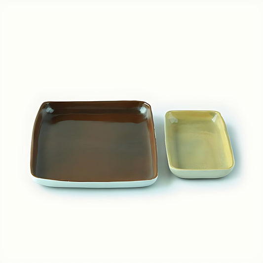 Kensho Stoneware Rectangular Platters by Kazuri
