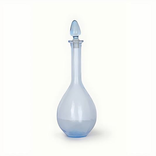 Lameras Blue Glass Wine Decanter with Stopper by Kazuri