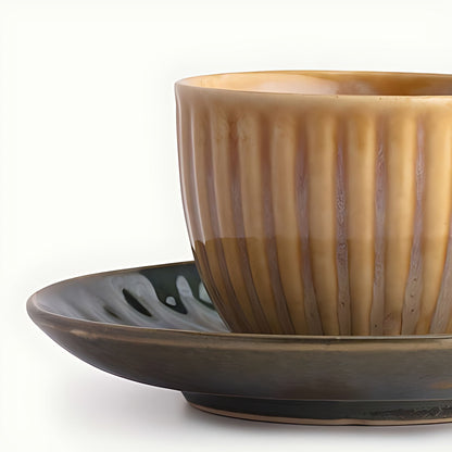 Magnolia Stoneware Teacup and Saucer by Kazuri, photo 3 of 4