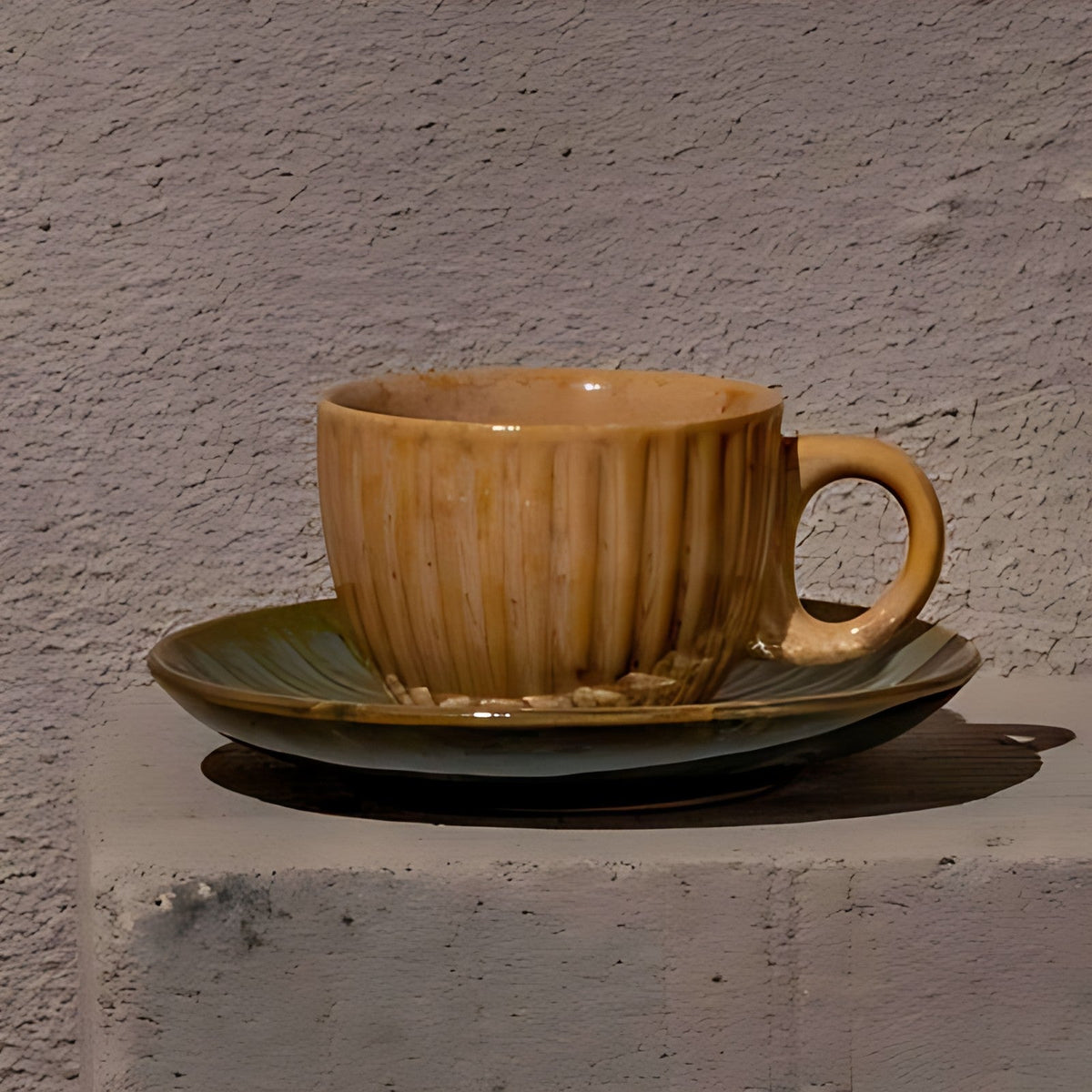 Magnolia Stoneware Teacup and Saucer by Kazuri, photo 4 of 4