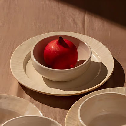 Mogra Stoneware Appetizer Bowl in Cream Glaze by Kazuri, photo 4 of 4