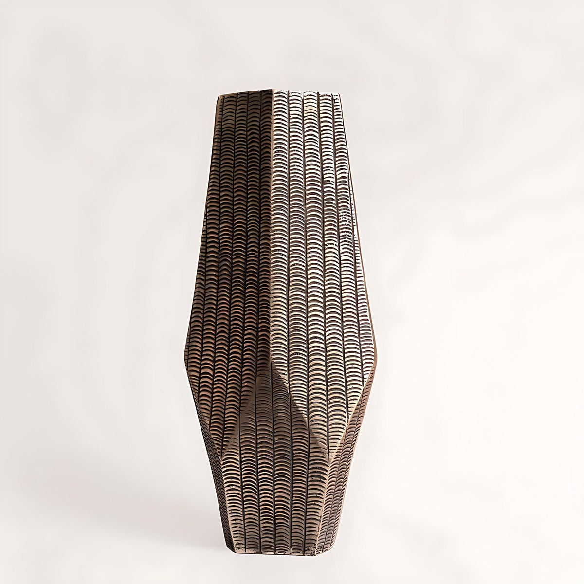 Naksh Textured Aluminium Sculptural Vase by Kazuri