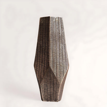 Naksh Textured Aluminium Sculptural Vase by Kazuri