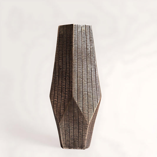 Naksh Textured Aluminium Sculptural Vase by Kazuri