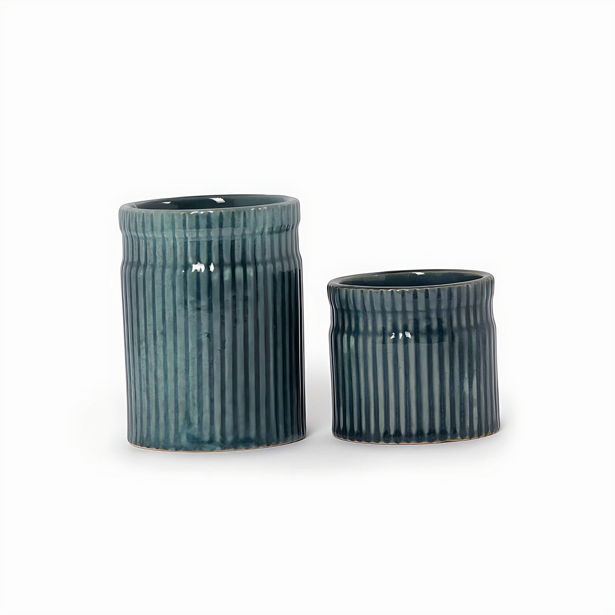 Neel Ribbed Stoneware Vases by Kazuri