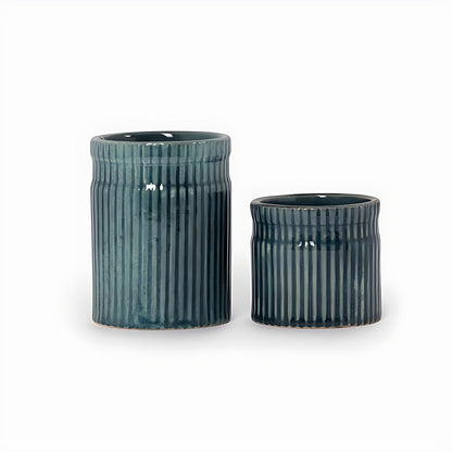 Neel Ribbed Stoneware Vases by Kazuri, photo 3 of 4