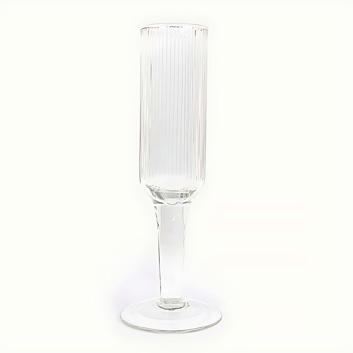 Ondule Clear Glass Champagne Flutes by Kazuri, photo 2 of 3
