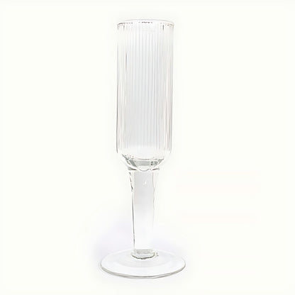 Ondule Clear Glass Champagne Flutes by Kazuri, photo 2 of 3