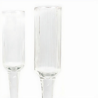 Ondule Clear Glass Champagne Flutes by Kazuri, photo 3 of 3
