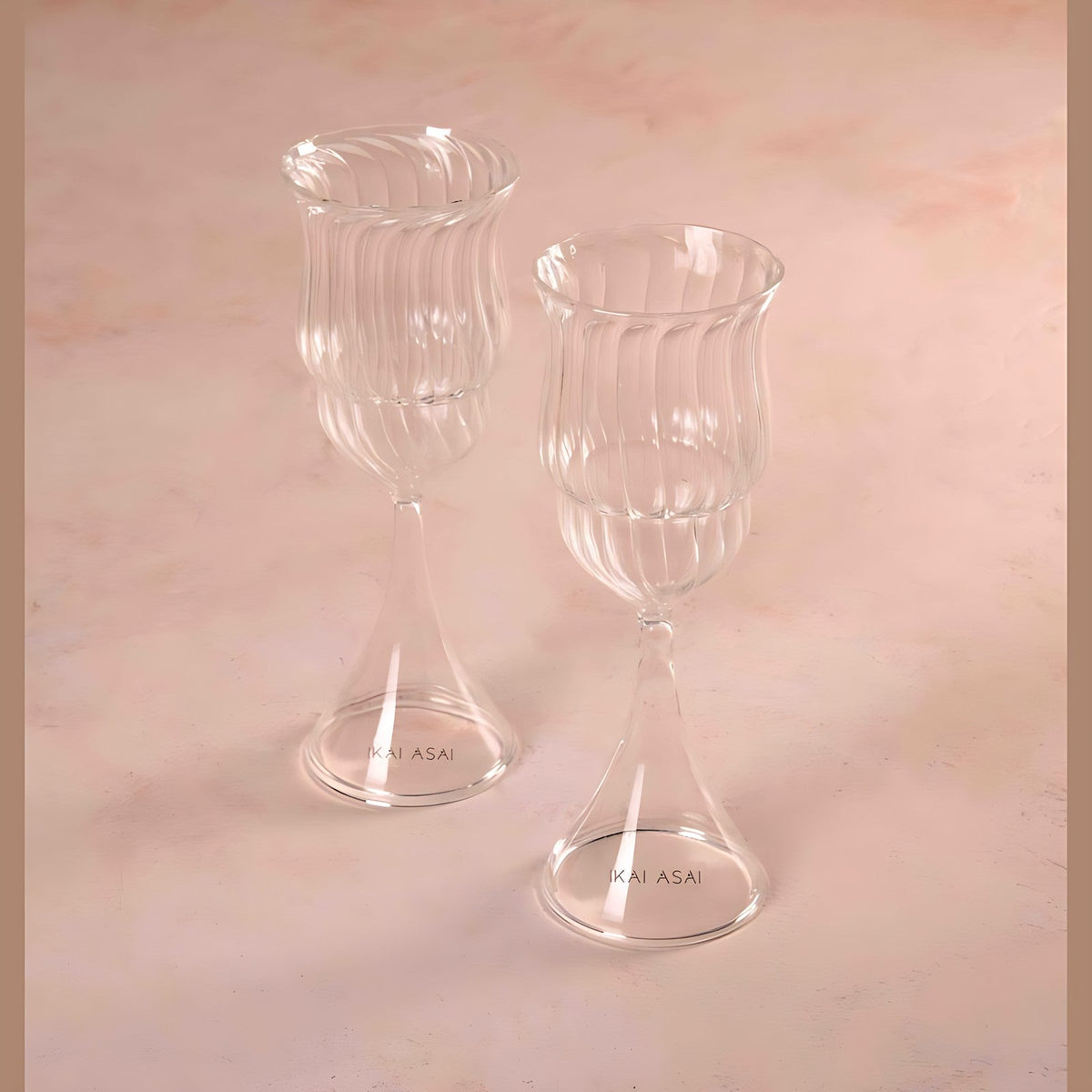 Peacock Clear Glass Wine Glasses by Kazuri, photo 3 of 3