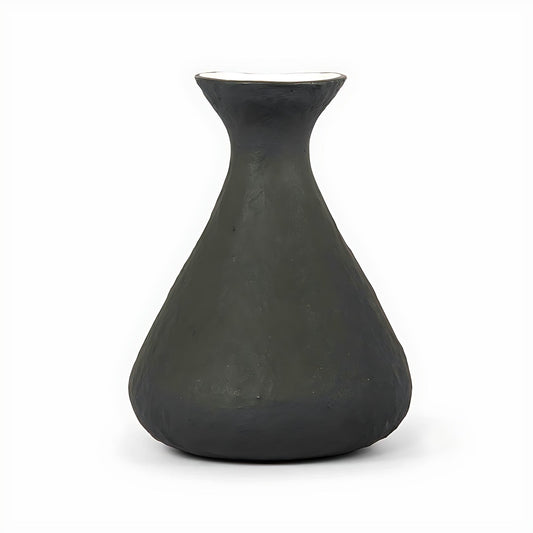 Petite Noir Paper Pulp Vase by Kazuri
